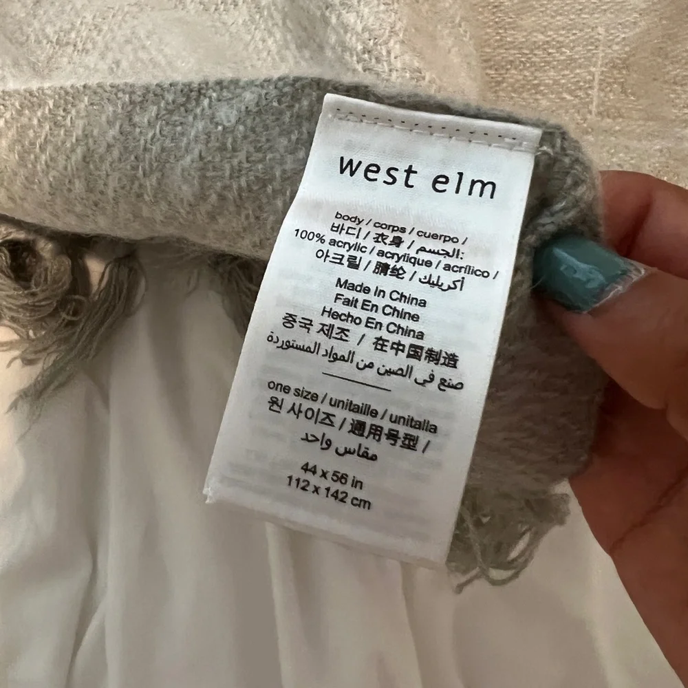 West elm knit throw blanket